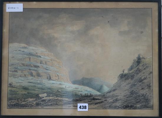 Attributed to Devis, landscape, 12 x 17in.